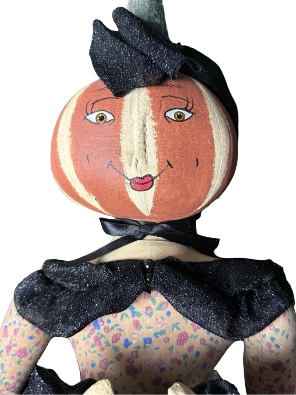 Halloween Lady Joe Spencer Colette Pumpkin Head Gathered Traditions Girl Doll